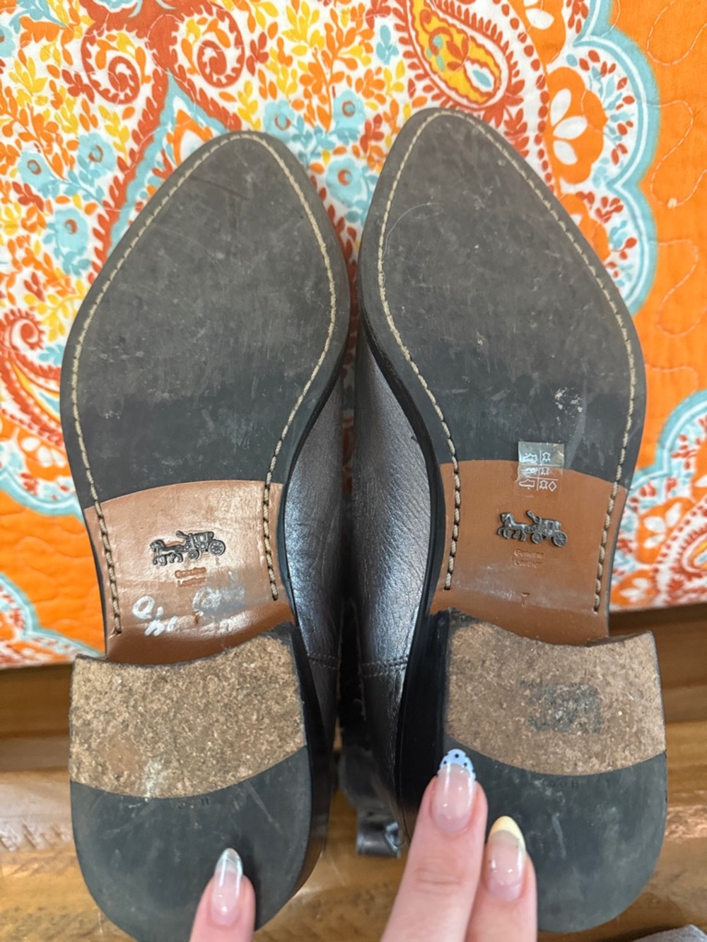Coach Metallic Silver Leather Chelsea Ankle Boots - Picture 2 of 3